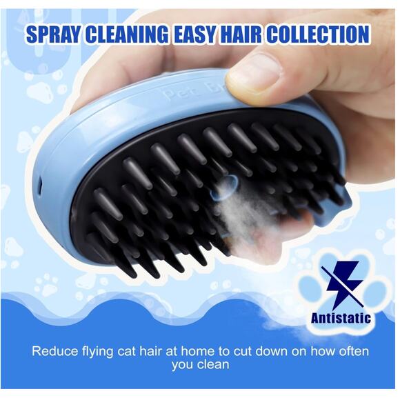 4-in-1 Cat Steam Brush & Spritz Defur Comb for Indoor Cats - Picture 4 of 4